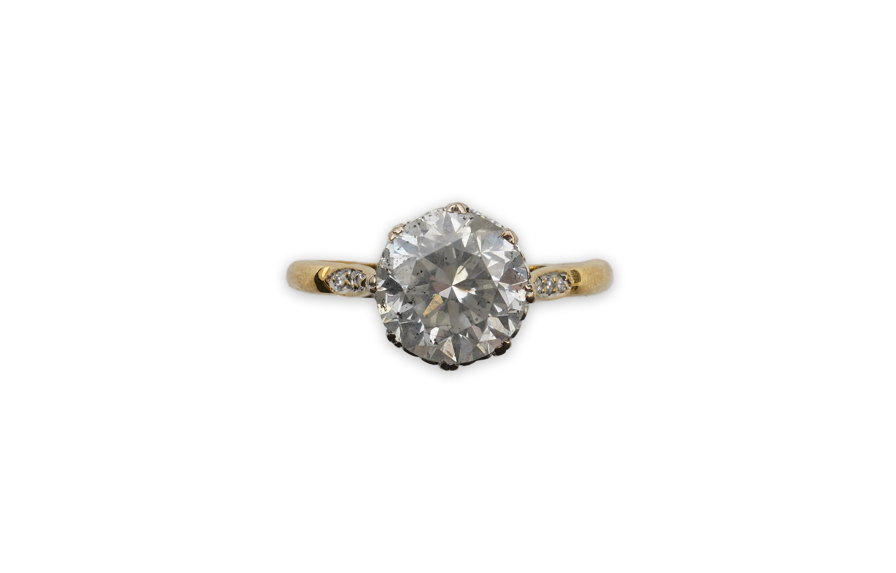 A solitaire diamond ring